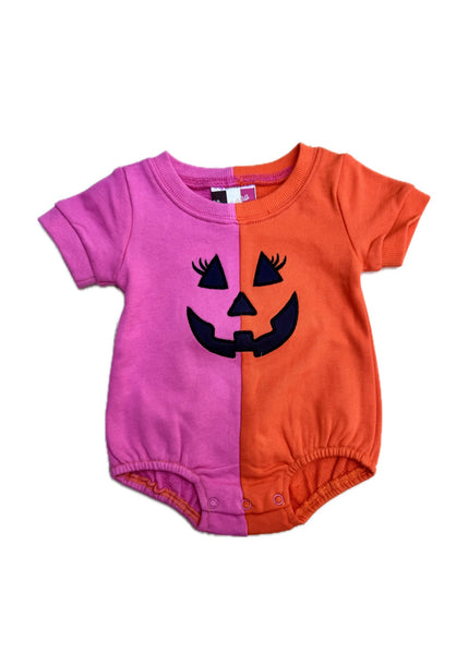 Pink & Orange Jack-O-Lantern Sweatshirt Bubble