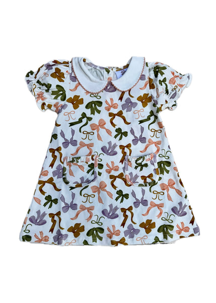 Bows Proper Dress with Pockets