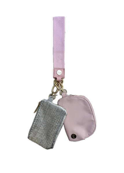Dynamic Duo Pouch Luxe Wristlet in Rose All Day
