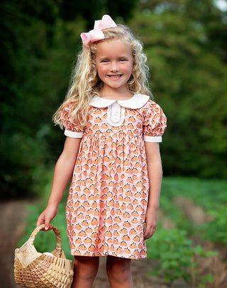 Pumpkin Spice Print Pink Dress￼