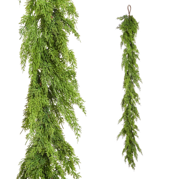 5' Fresh Green Cedar Garland