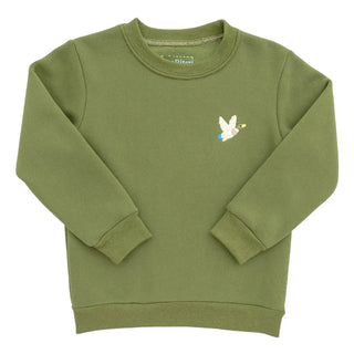 Embroidered Mallard Pullover Sweatshirt