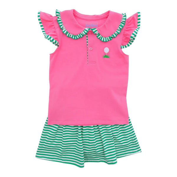 Pink & Green Golf Skort Set