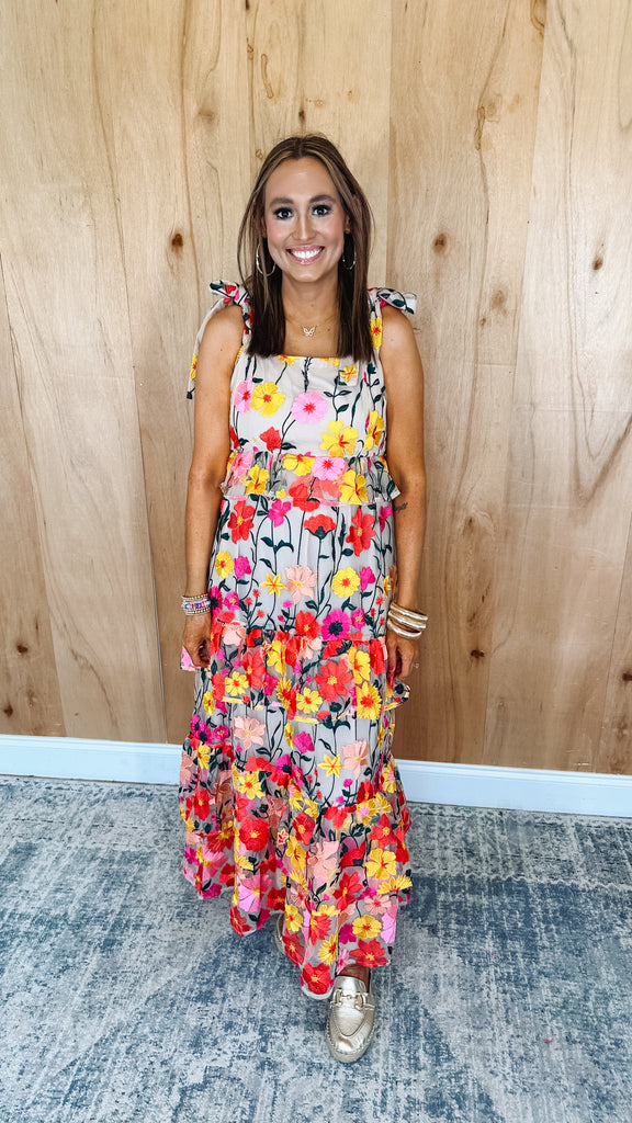 Edie Tie Shoulder Maxi Dress-Unconditional Farmhouse Market TX Edie Tie Shoulder Maxi Dress-Unconditional Farmhouse Market TX
