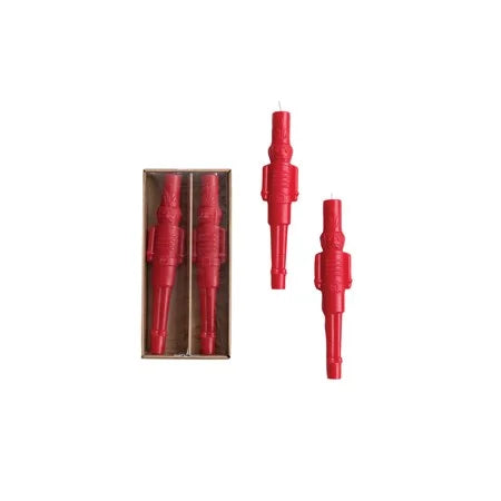 Red Taper Nutcracker Candles