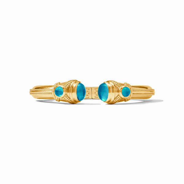 Cabochon Demi Cuff Iridescent London Blue