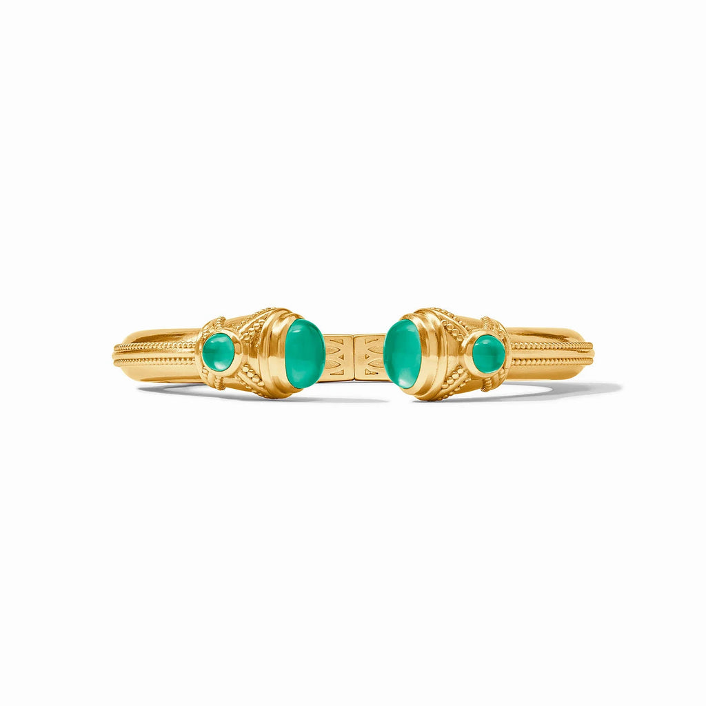 Cannes Demi Cuff Iridescent Emerald Green+