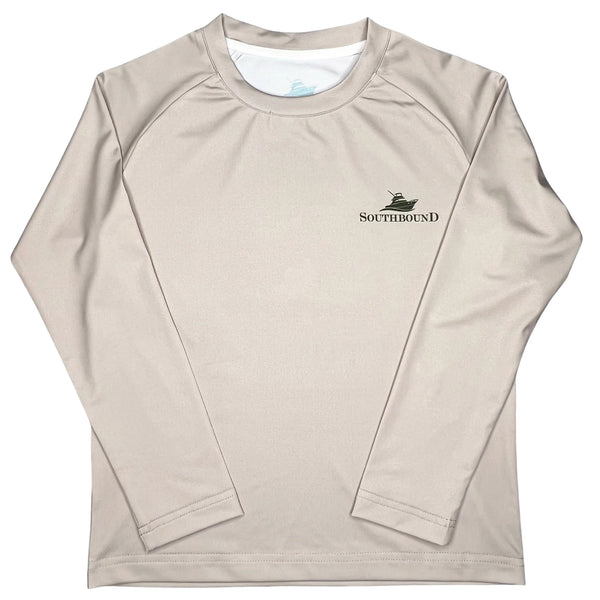 Duck Stamp LS Perfect Tee in Taupe