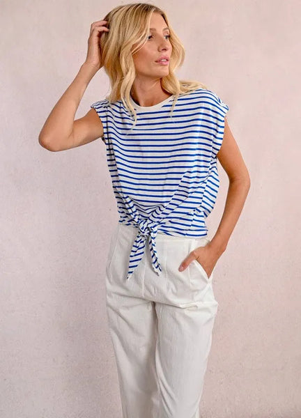 Kelly Blue Stripe Tee