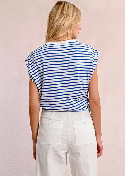 Kelly Blue Stripe Tee