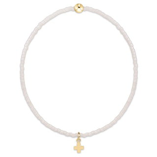 Hope Classic Milkshake Bracelet- Sig Cross Small Gold Charm