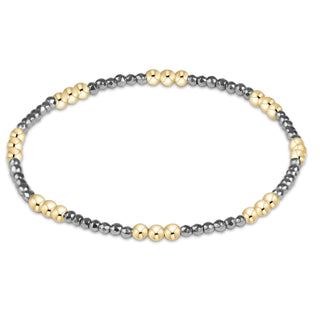 Joy Silver Faceted Hematite 2mm Bracelet