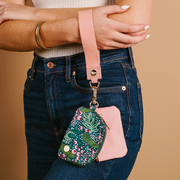 Dynamic Duo Pouch Wristlet in Jolly Sprig
