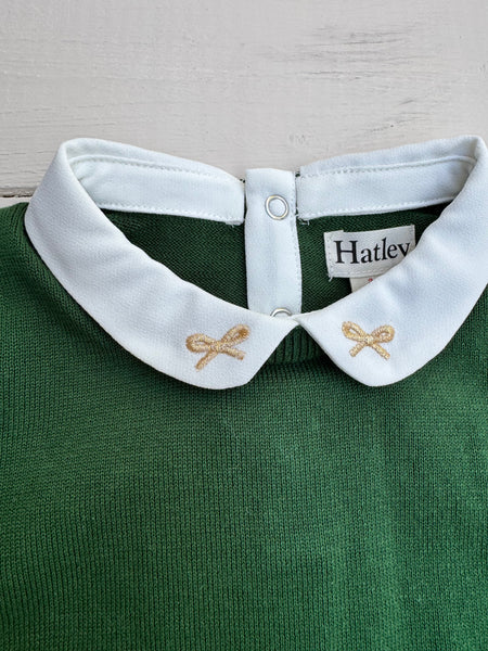 Edin Green Little Pea Sweater with Collar