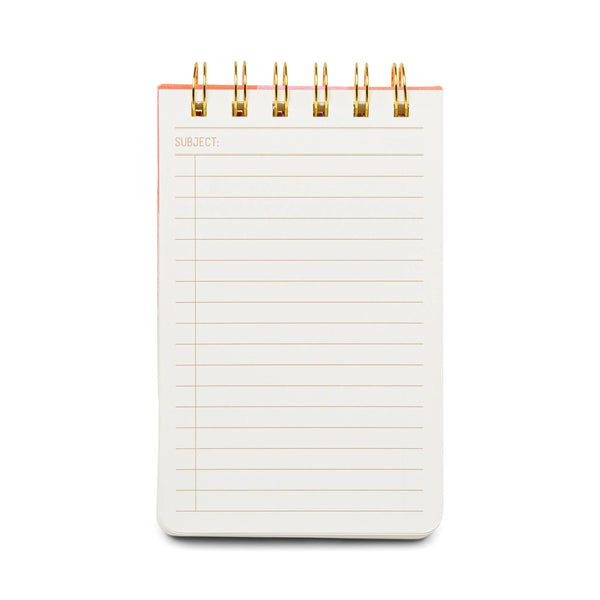 Twin Wire Notepad - Rainbow Check