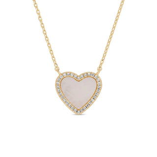 Small Shell Filled Heart Necklace