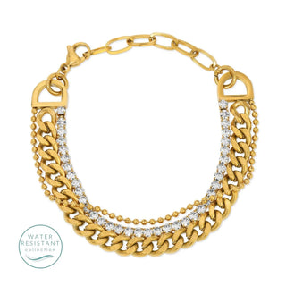 3-Layer Water Resistant Beaded Chain Bracelet