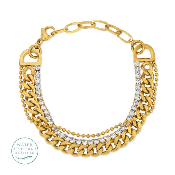 3-Layer Water Resistant Beaded Chain Bracelet