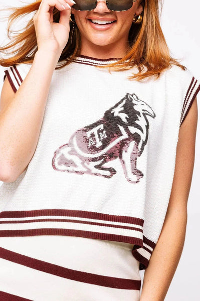 Texas A&M Sequin Mascot Tank