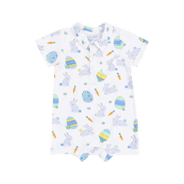 Easter Bunnies Blue Polo Shortie