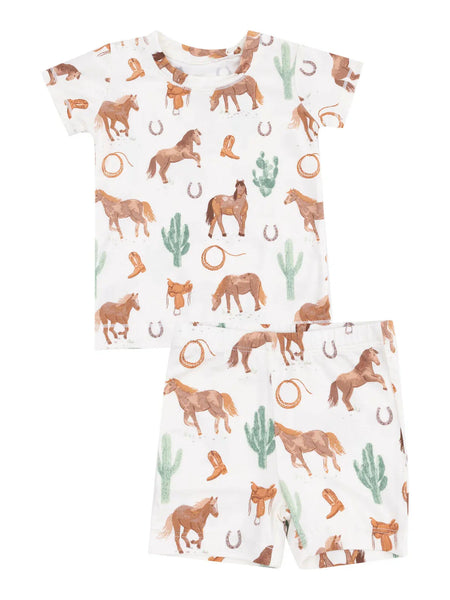 Western Horses Unisex Loungewear Short Set