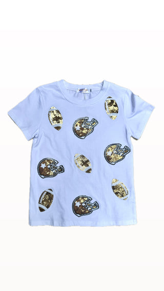 Gold Football Short Sleeve Tee