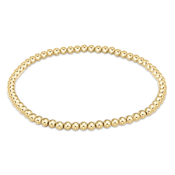 classic gold 3mm bead bracelet