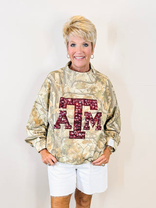 Texas A&M Mockneck Camo Sweatshirt