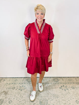 Vera Dress - Maroon