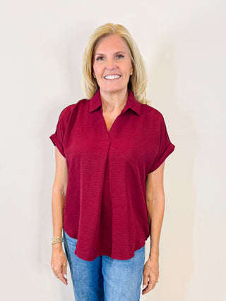 Sheri Top - Maroon