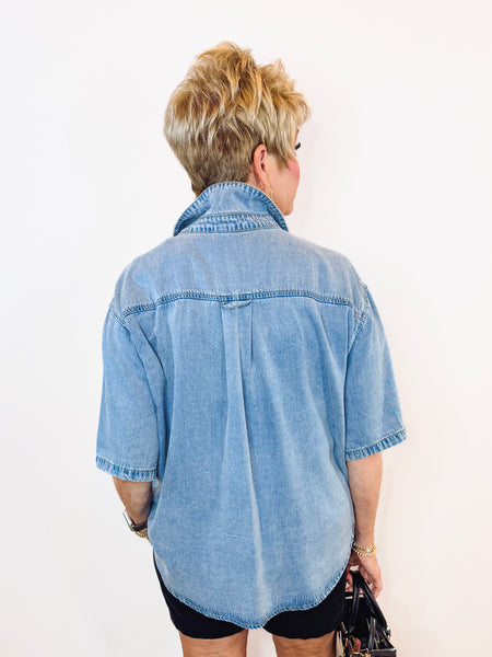 Woven Shirt Denim Blue