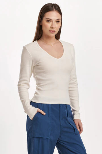 Marlowe V-Neck Top White