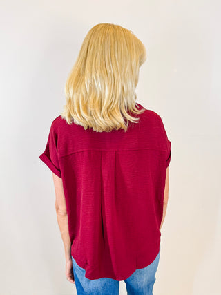 Sheri Top - Maroon