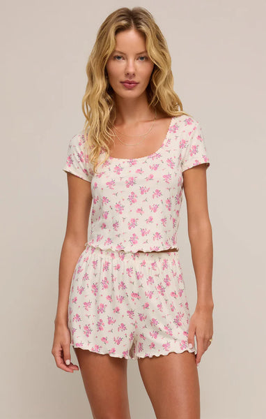 FLOWER MARKET DITSY POINTELLE TEE