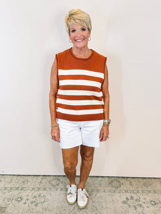 Sammy Sweater Top - Burnt Orange
