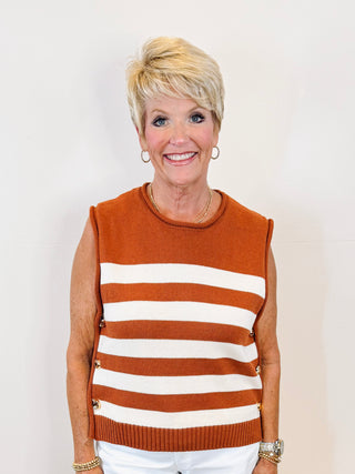 Sammy Sweater Top - Burnt Orange
