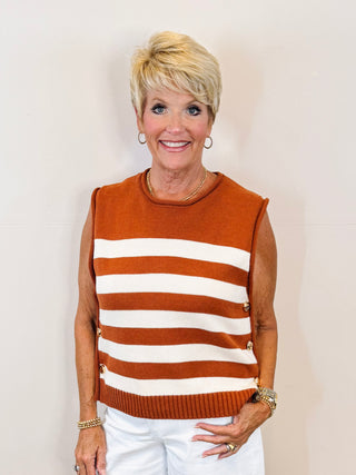 Sammy Sweater Top - Burnt Orange