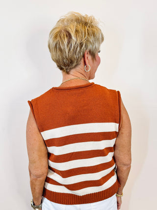 Sammy Sweater Top - Burnt Orange