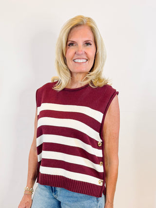 Sammy Sweater Top - Maroon