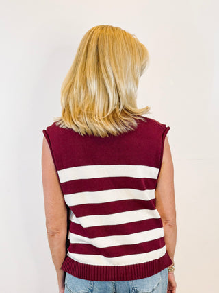 Sammy Sweater Top - Maroon
