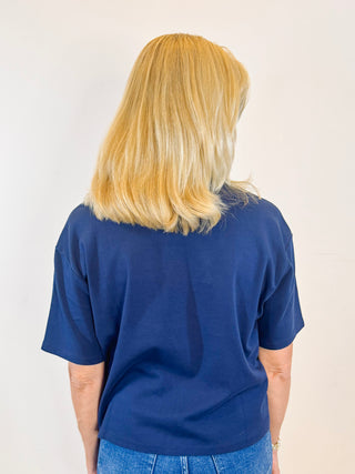 Maddox Top in Black Iris