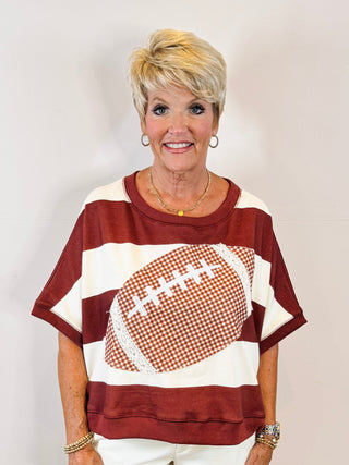 Football Gingham Patch Sweatshirt