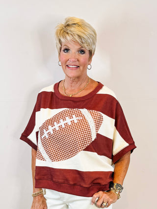 Football Gingham Patch Sweatshirt