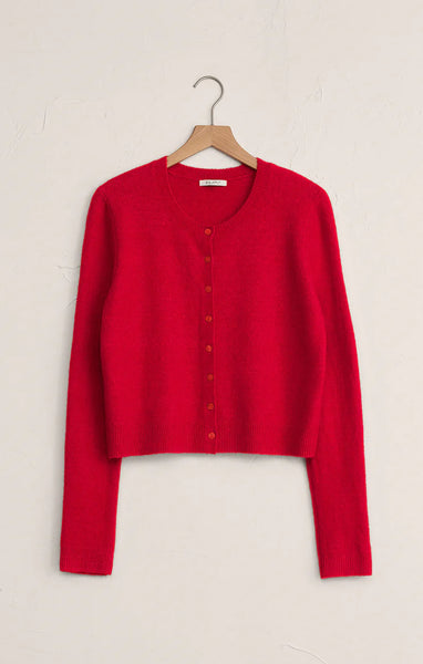 MEDINA COZY CARDIGAN Festive Red