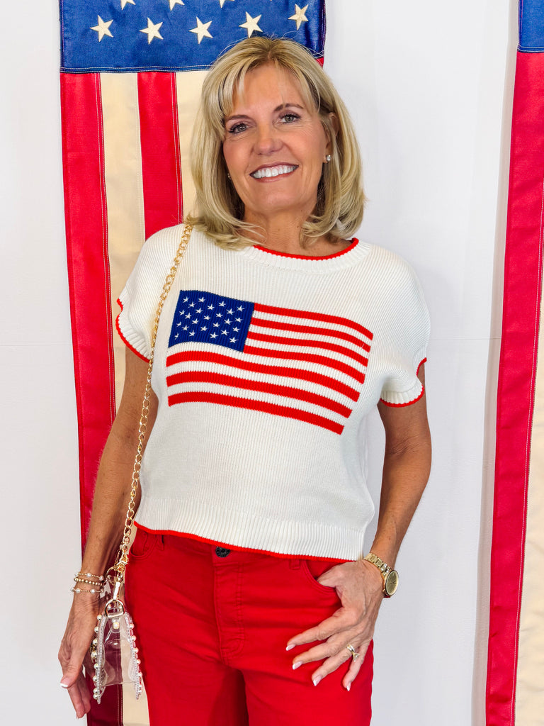 Sleeveless Patriot Sweater