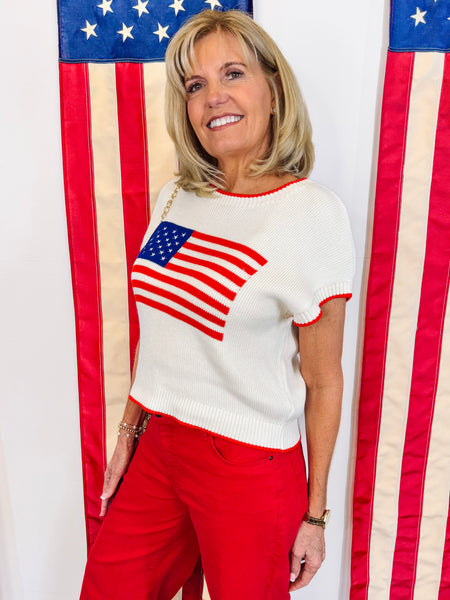 Sleeveless Patriot Sweater
