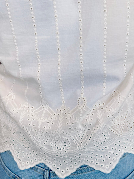 Oceanside Embroidered Top