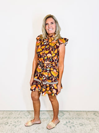 Amber Bloom Mini Dress