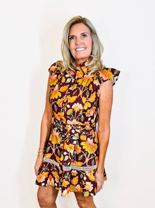 Amber Bloom Mini Dress