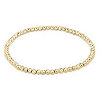 Extends classic gold 3mm bead bracelet